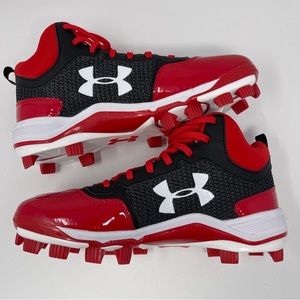 Under Armour Mens Authentic Collection Baseball Cleats Red/Black Sz 8.5